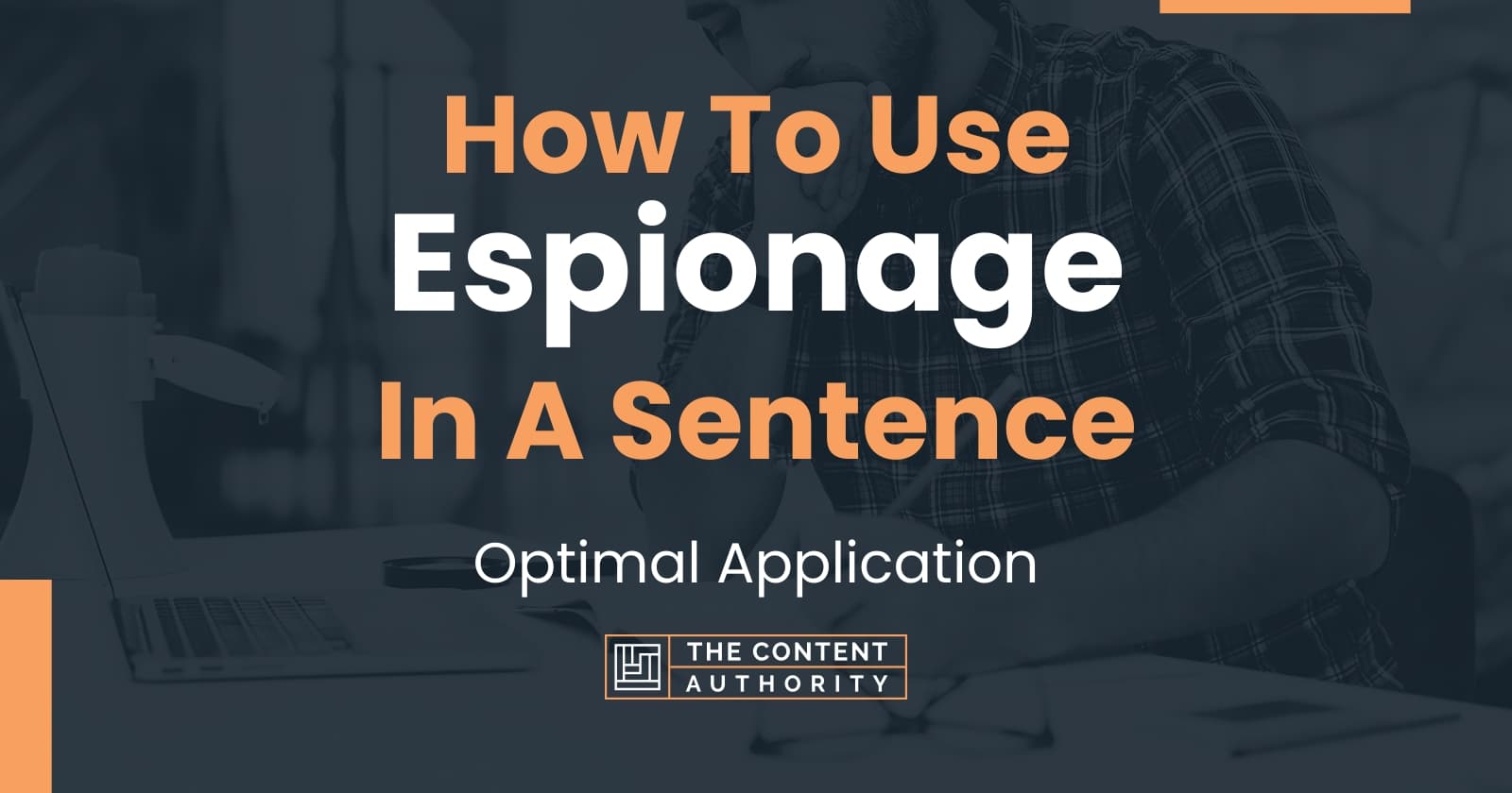 How To Use Espionage In A Sentence Optimal Application