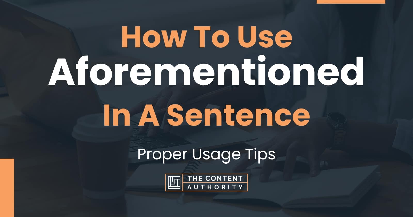 How To Use Aforementioned In A Sentence Proper Usage Tips