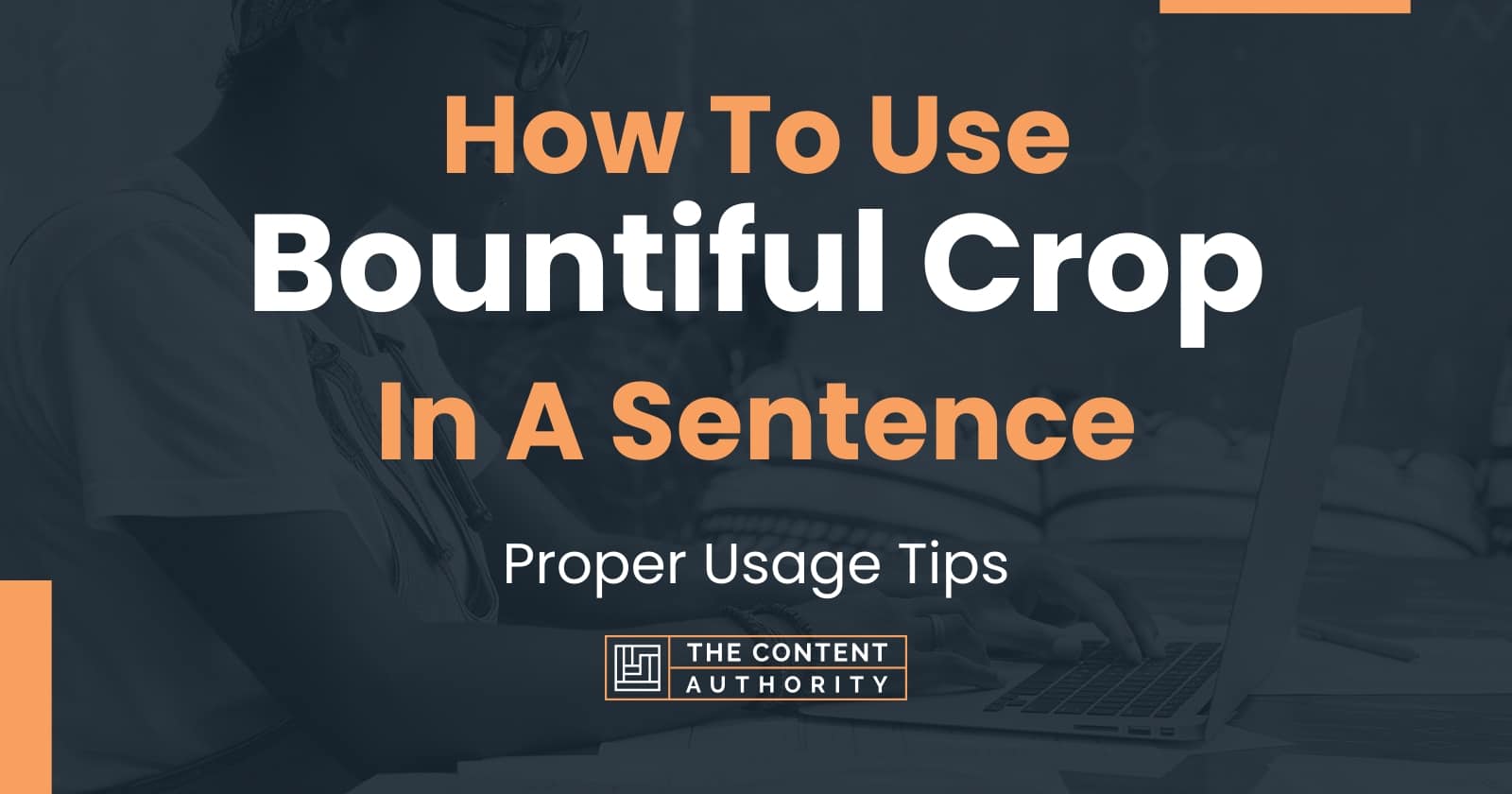 How To Use Bountiful Crop In A Sentence Proper Usage Tips