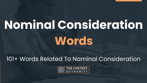 Nominal Consideration Words 101 Words Related To Nominal Consideration