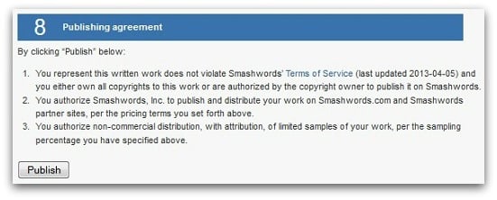Smashwords Self-Publishing Agreement