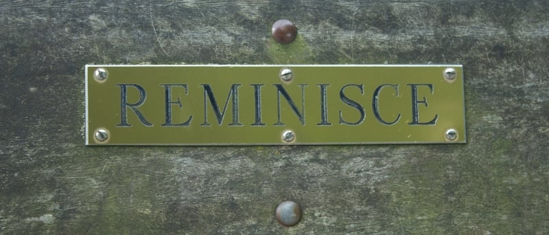 reminisce letters in metal plaque