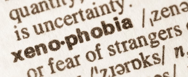 xenophobia on a dictionary