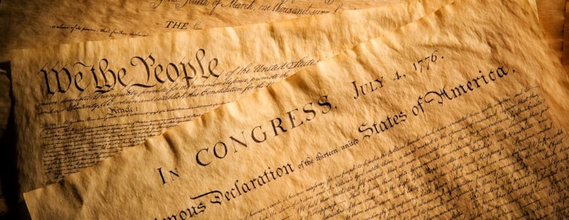constitution of the USA in old paper