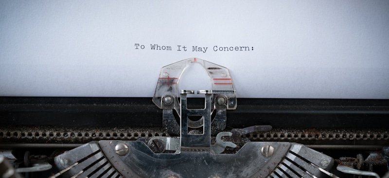 to whom it may concern in typewriter