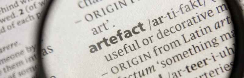 artefact on the dictionary