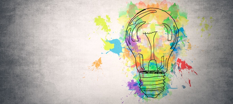 devise an idea graphic art light bulb