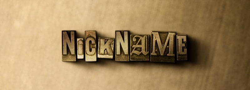 nickname letters in bronze blocks