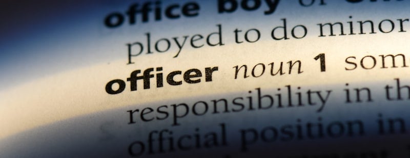 officer word in dictionary