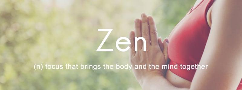 zen definition and word with hands