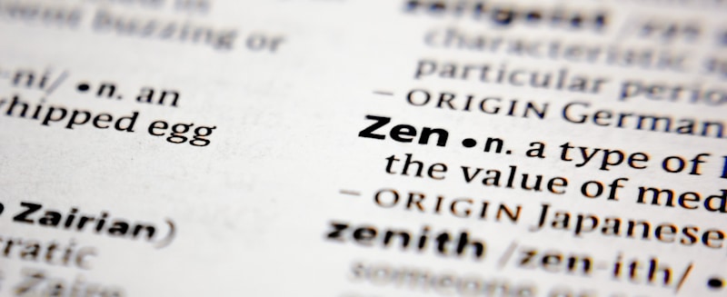 zen word in dictionary