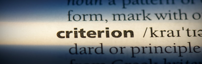 criterion definition highlighted on dictionary