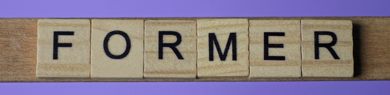 former word on wooden blocks