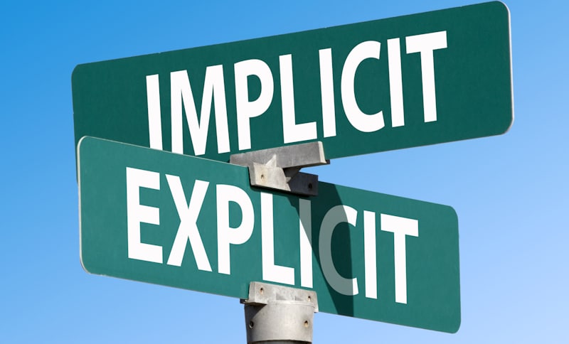 implicit or explicit street sign