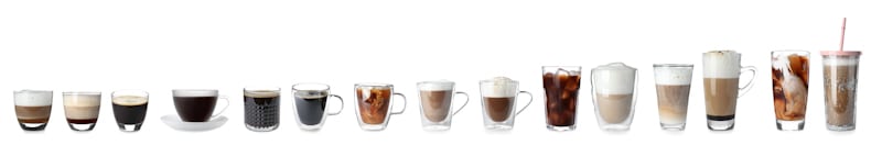 coffee selection in wide format