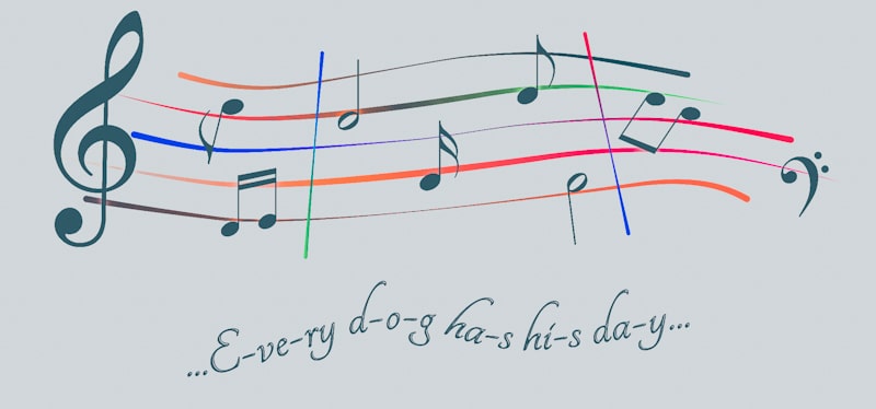 every dog has his day sign with music notes