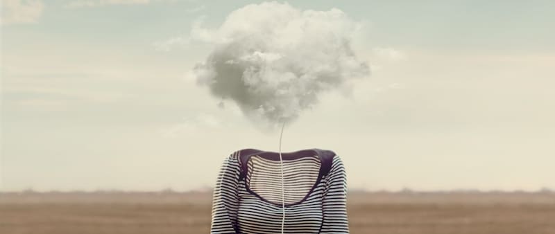 floating cloud in place of head