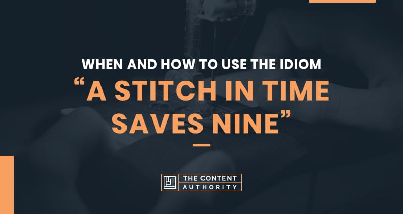 Saves 意思 nine stitch time a in Stitch in
