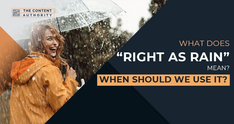 Power Thesaurus on X:  If you say that someone is  as right as rain, you mean that they are completely well or healthy again.  E.g. After a few days of rest
