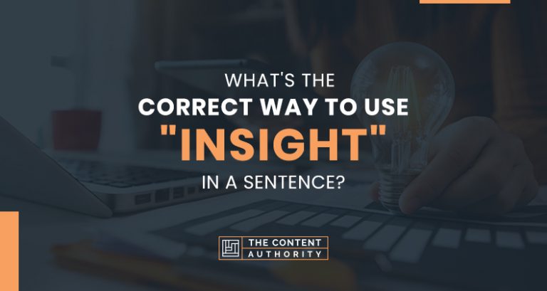 Insight In A Sentence Examples