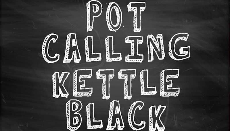 pot calling chalk written