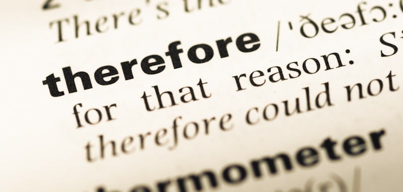 How To Include Therefore In A Sentence