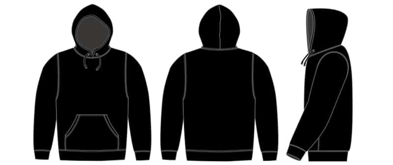 black hoodie mock up