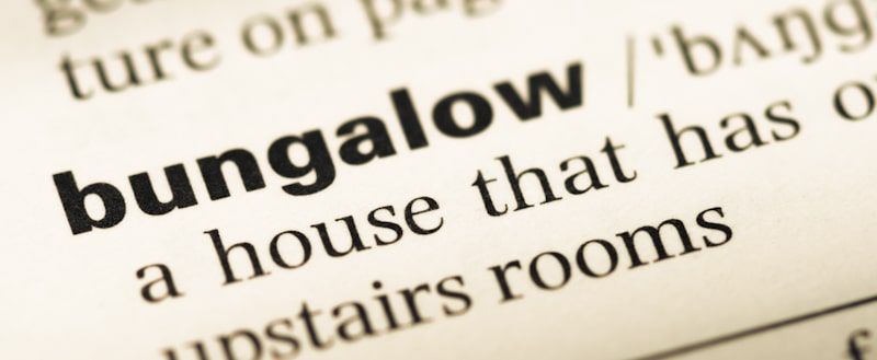 bungalow word in dictionary