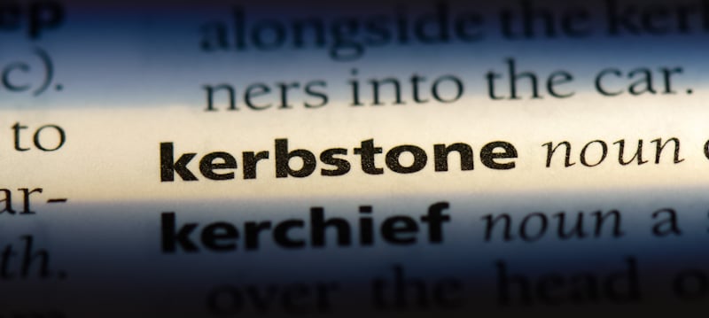 kerbstone in the dictionary