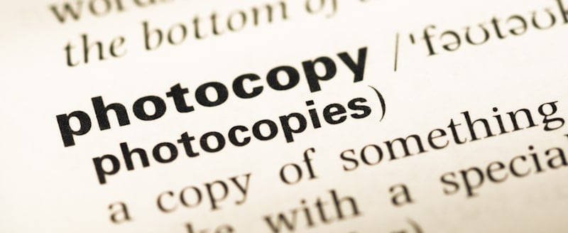 photocopy word in the dictionary