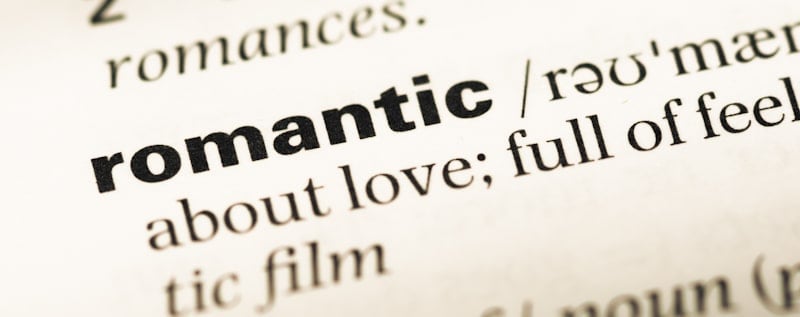 romantic word in dictionary