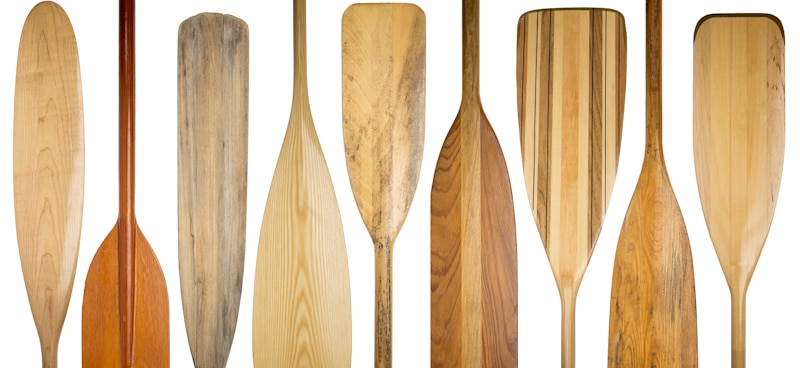 wood paddles different designs