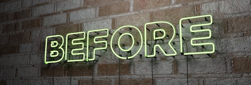 before sign in neon letters