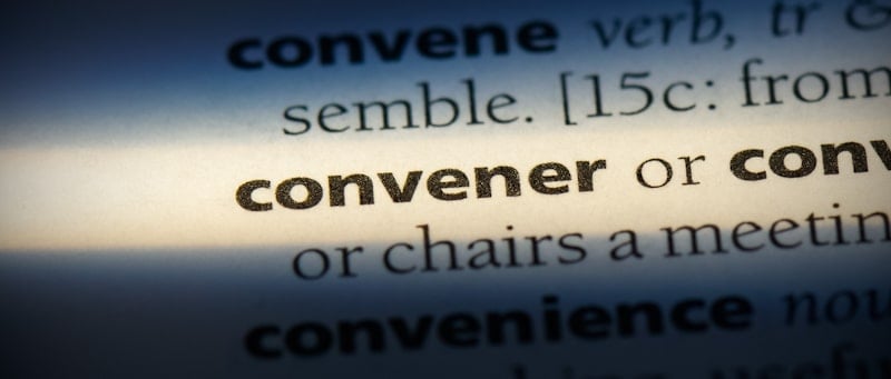 convener in the dictionary
