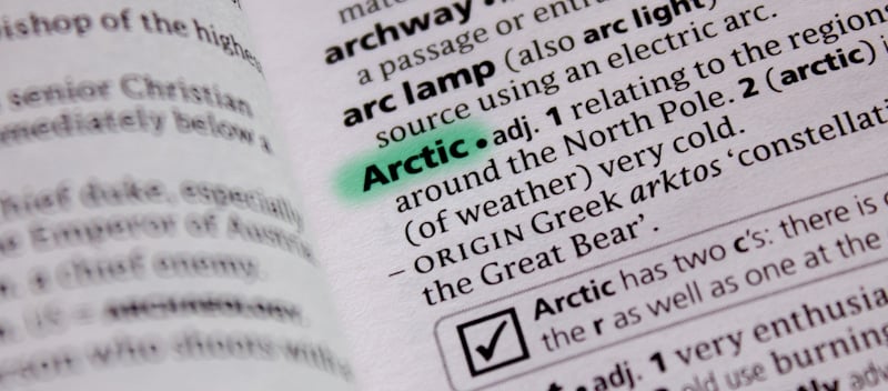 arctic word in the dictionary