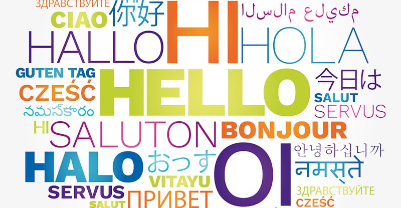 hello written in many languages