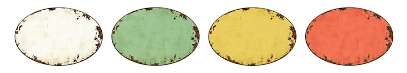 multicolored ovals