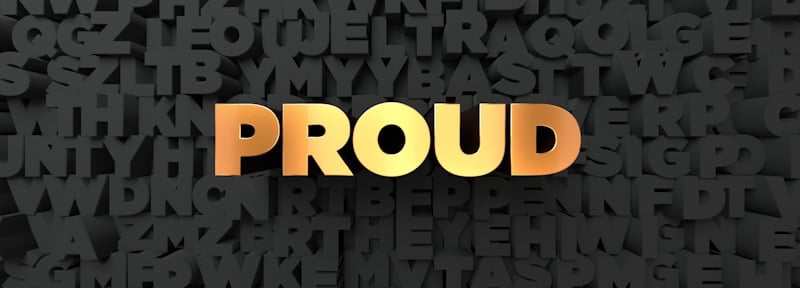 proud word sign