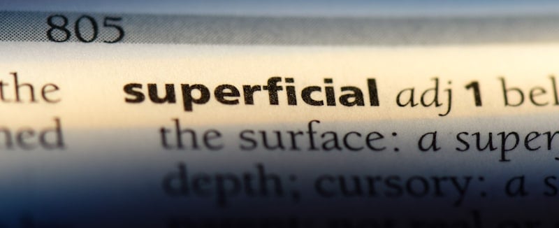 dictionary word superficial