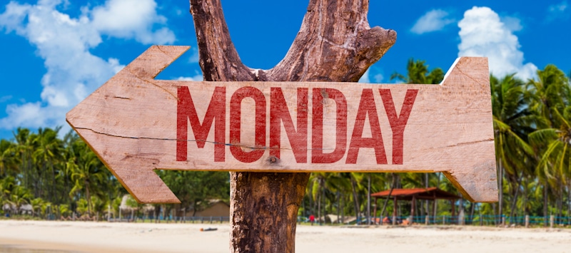 monday capitalized spelled on wood