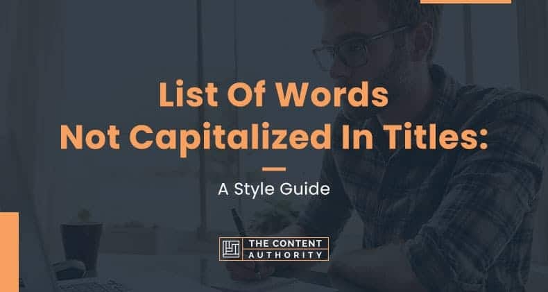 list of words not capitalized in titles