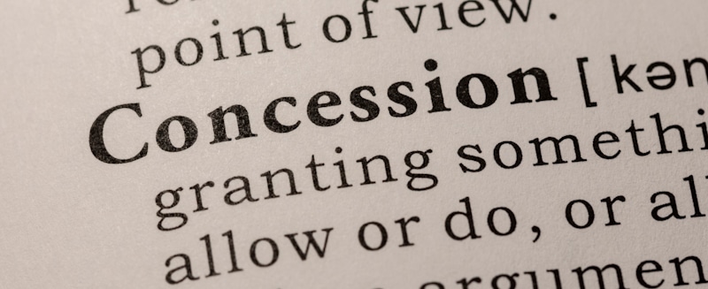 concession word dictionary