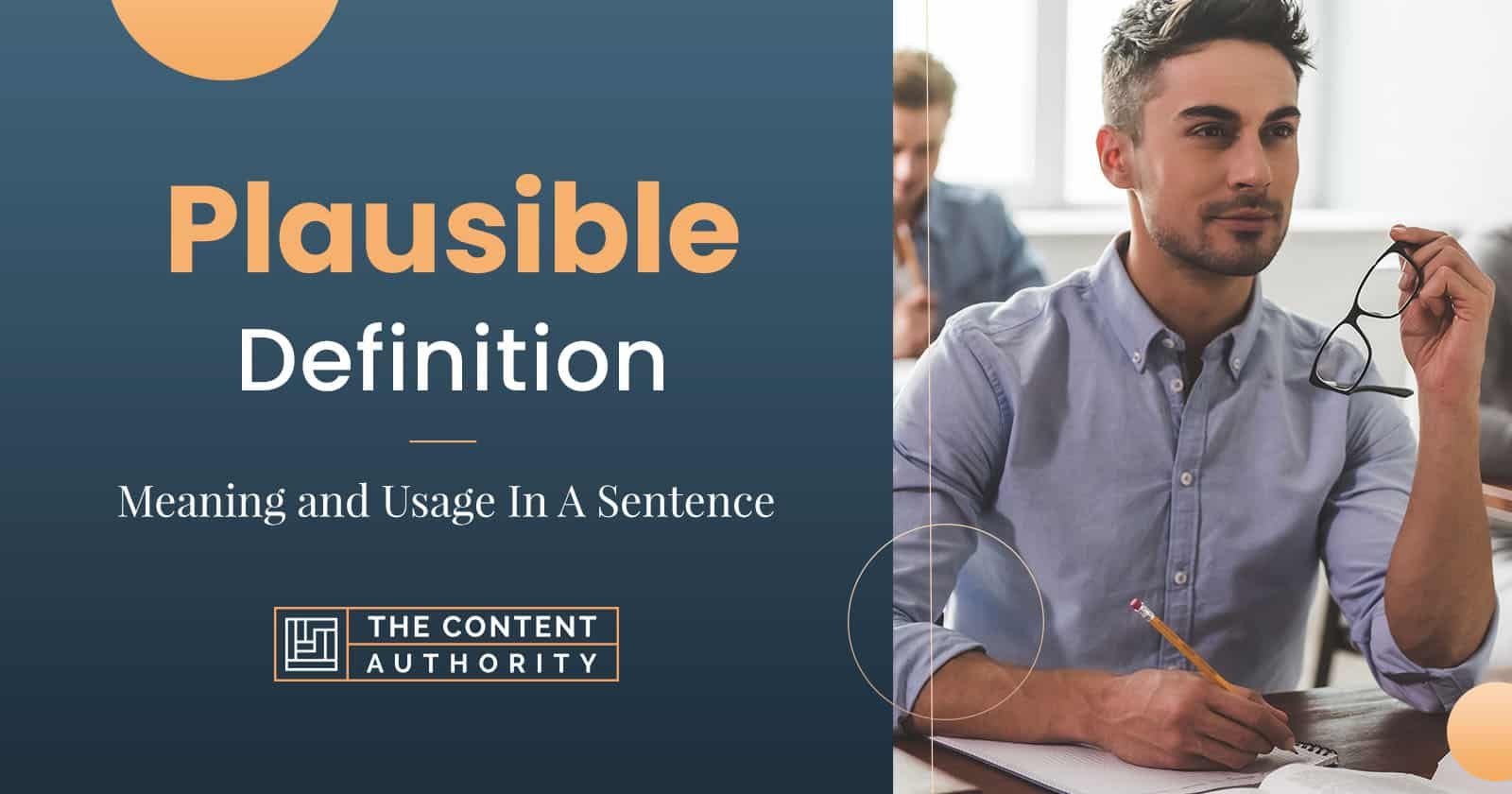 Plausible Definition – Meaning and Usage In A Sentence