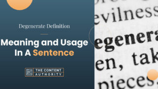 Degenerate Definition &#8211; Meaning and Usage In A Sentence