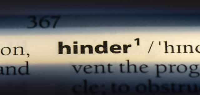 What Is The Meaning Of Hinder In A Sentence