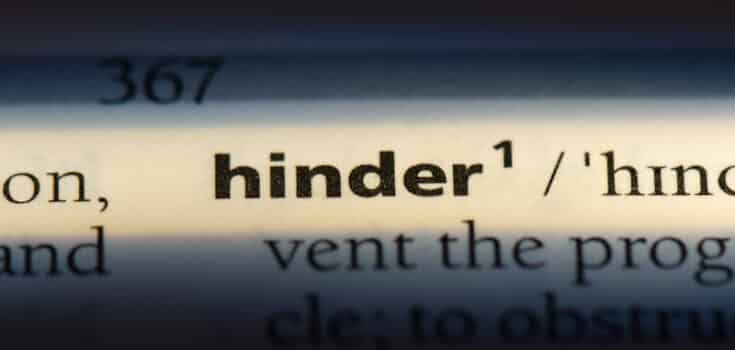 Define Hinder In The Bible