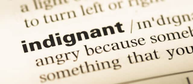 Indignant Synonyms Dictionary