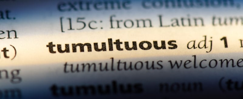 tumultuos word in the dictionary