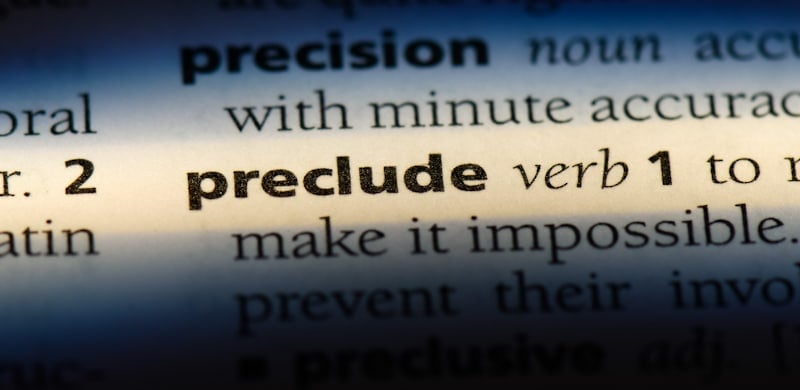 preclude definition in the dictionary