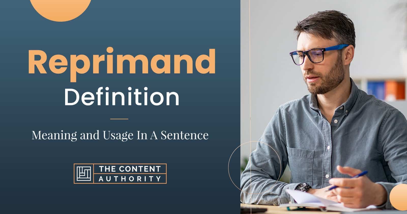 Reprimand Definition - Meaning and Usage In A Sentence